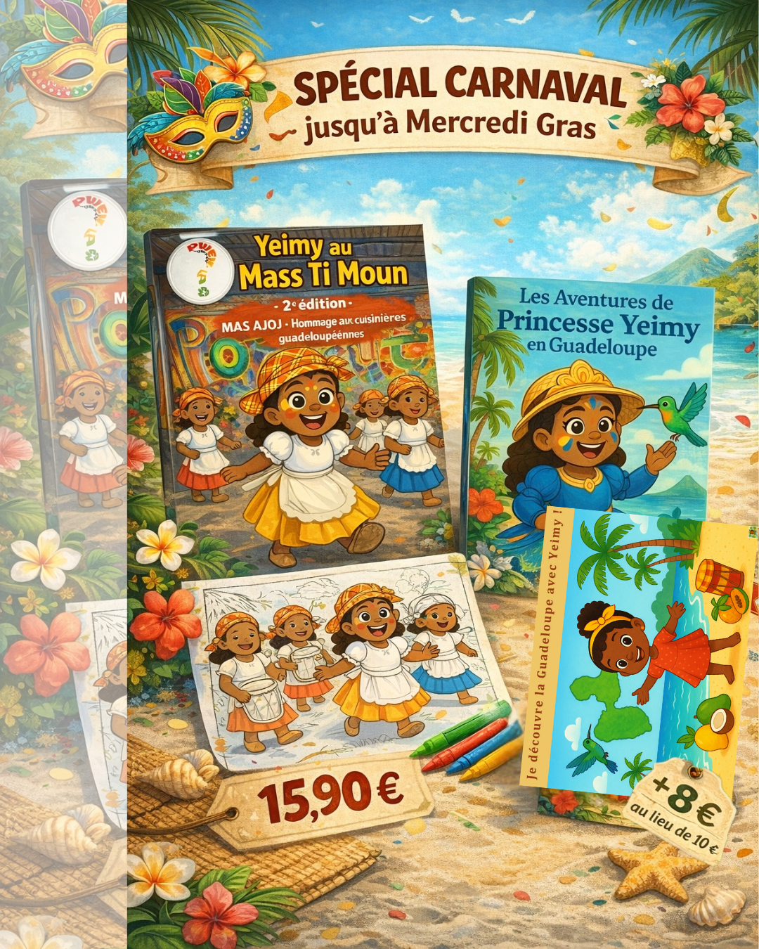 Pack Spécial Carnaval – Yeimy au Mass Ti Moun (édition limitée)